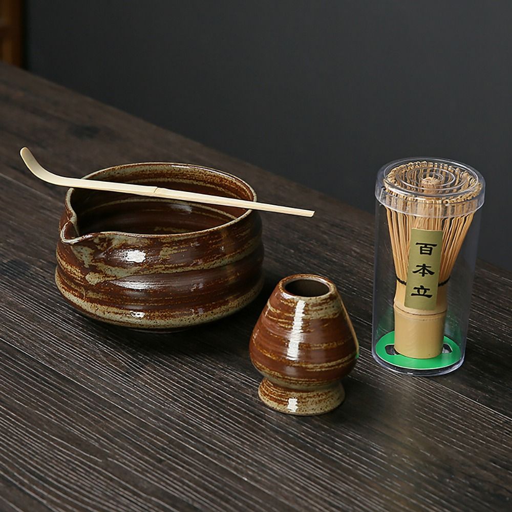 4 قطعة جديد الخيزران السيراميك - مراجعة Bamboo Whisk Chasen وسعره